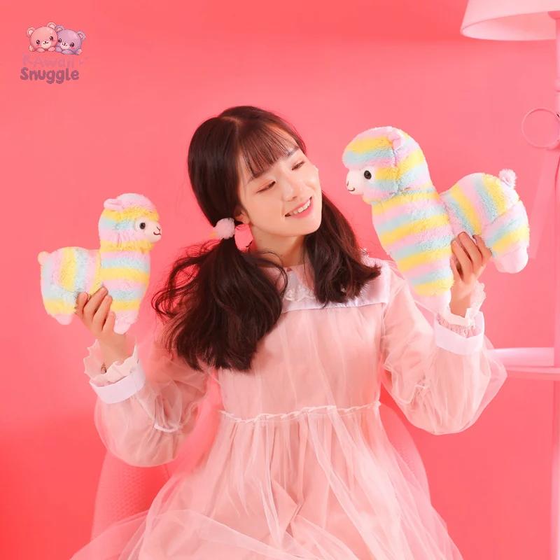 Rainbow Alpaca Plush Toy - Soft Alpacasso Stuffed Toy