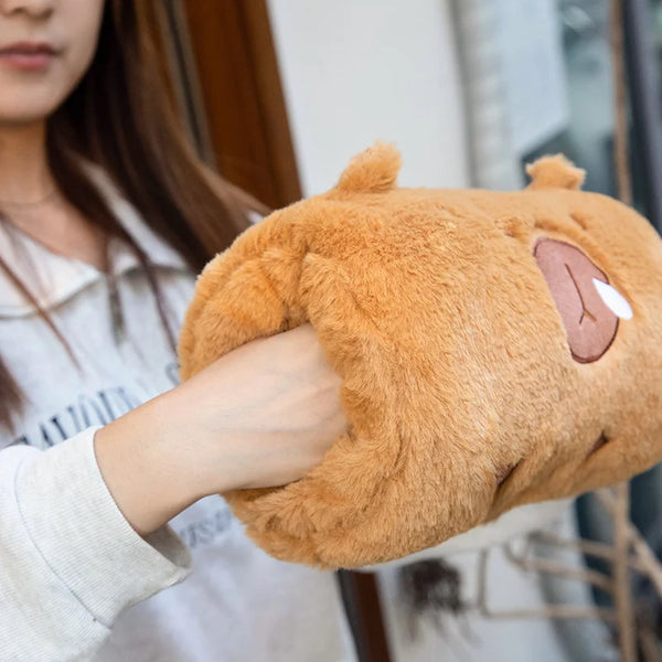 Capybara Hand Warmer Pillow Super Soft Keep Warm in Winter Comfy Stuffed Animal Cartoon Dolls