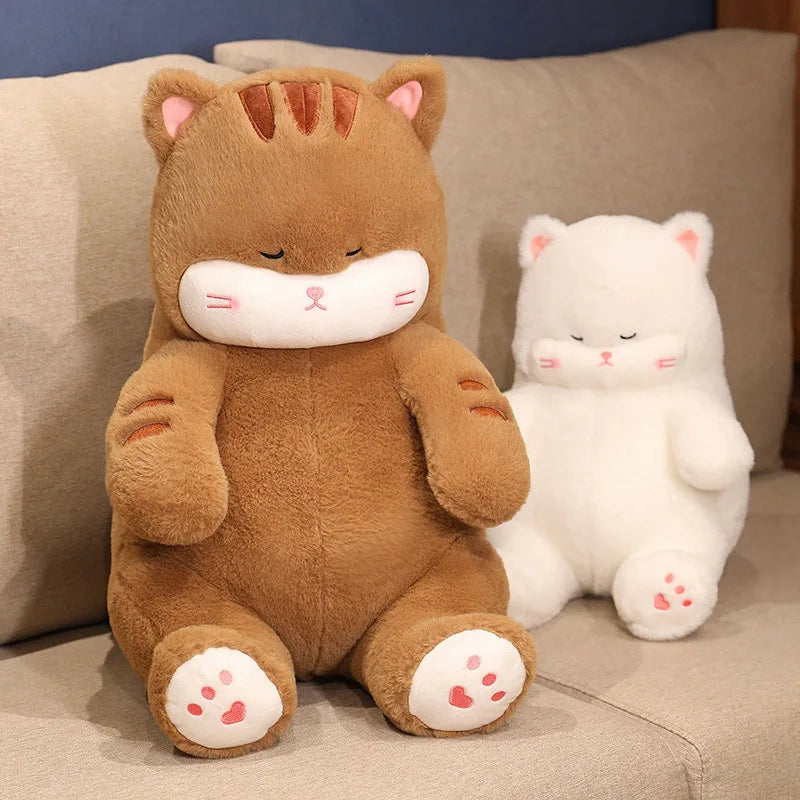 Cute White Cat Plush Toy Stuffed Cat Soft Doll Toys Christmas Birthday Gift