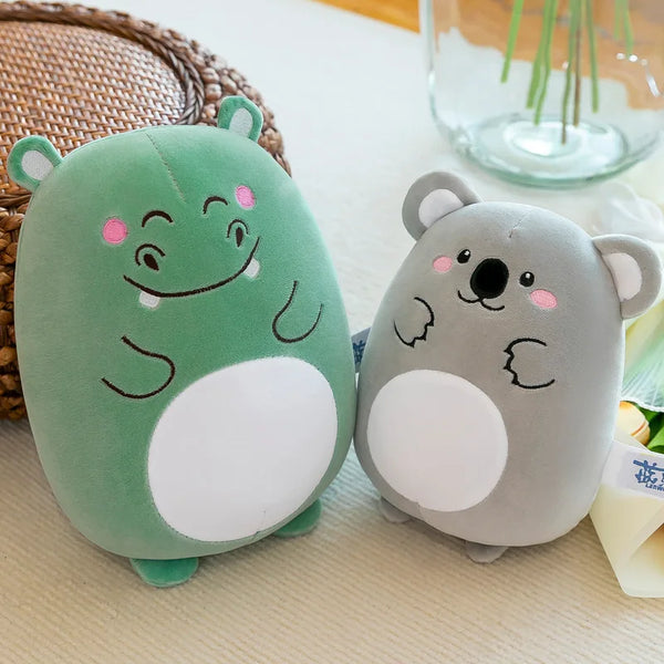 Cartoon Animated Small Animals Kawaii Short Plush Owl Koala Fox Rabbit Kitten Plush Doll Children's Birthday Christmas Gift