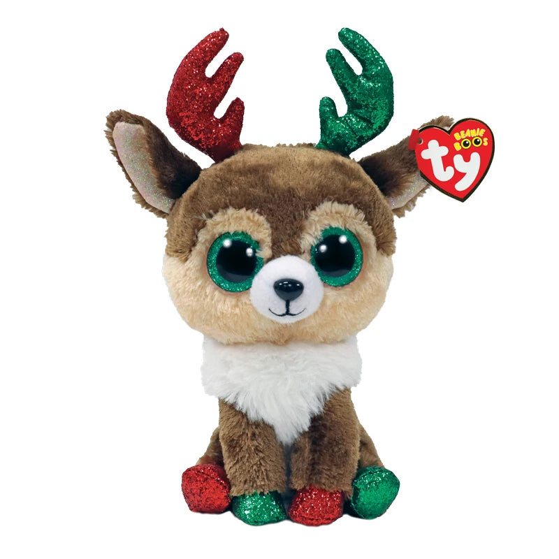 Beanie Christmas Plush Doll Elk Snowman Unicorn Santa Stuffed Plush Toy Animal