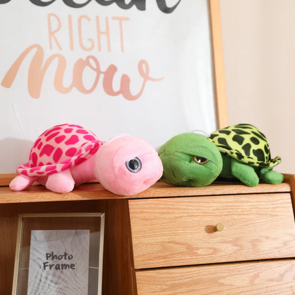 Cartoon Big Eyes Green Turtle Plush Toy Pink Tortoise Wedding Plushies