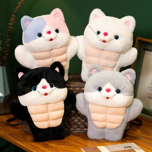 Muscle Cat Plush Toys Stuffed Cat Stuffed Animals Soft Plushie Dolls