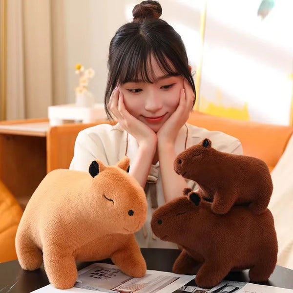 Cartoon Capybara Plush Toy – Soft Stuffed Animal Doll for Kids’ Holiday & Birthday Gifts