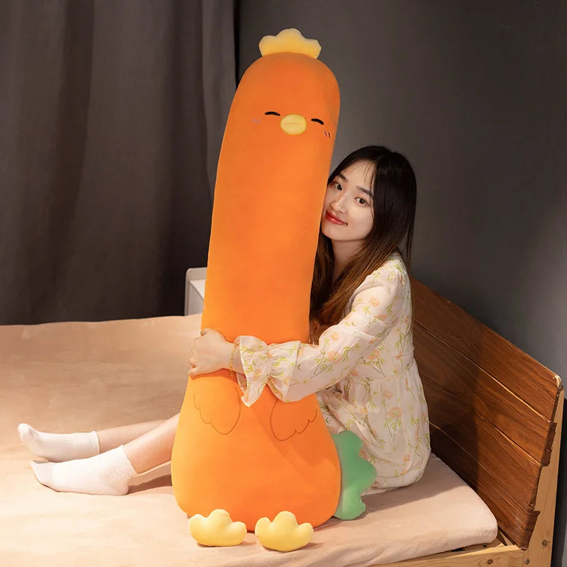 Long Giant Soft Stuffed Plants Vegetables Mushroom Eggplant Broccoli Carrot Chicken Cosplay Toys