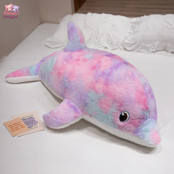 Cute Colorful Dolphin Plush Toy – Your Cozy Ocean Friend!