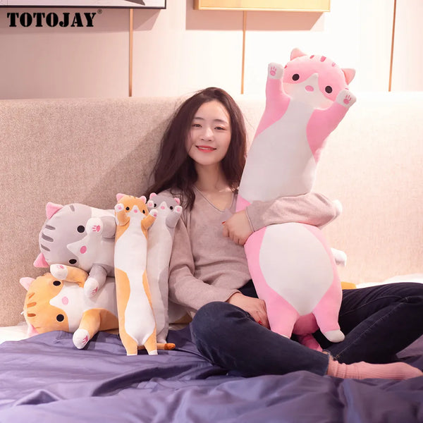 Plush Toy Animal Cat Cute Creative Long Soft Toy Office Break Nap Sleeping Pillow Cushion