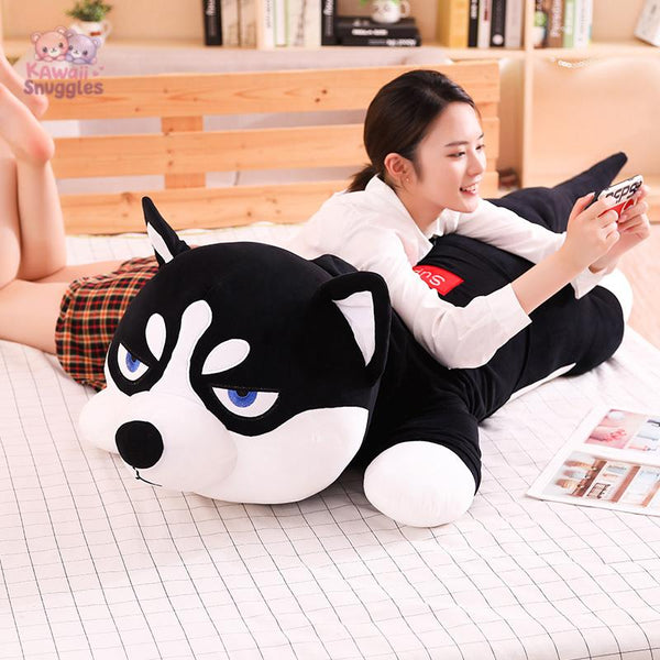 Funny Dressed Husky Pillow: Cute and Cozy