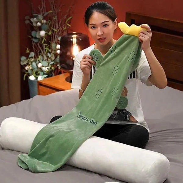 Cylindrical Pillowcase Cute Fruits Soft Long Pillowcase Neck Pillow Cover Sofa Backrest Home