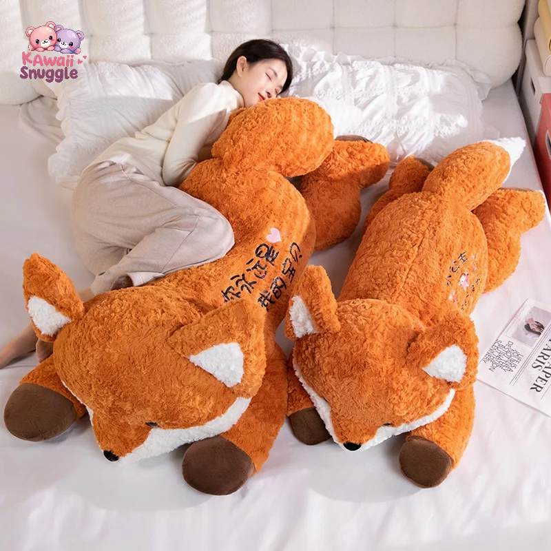 Big Kawaii Fox Plush – A Soft & Cuddly Companion