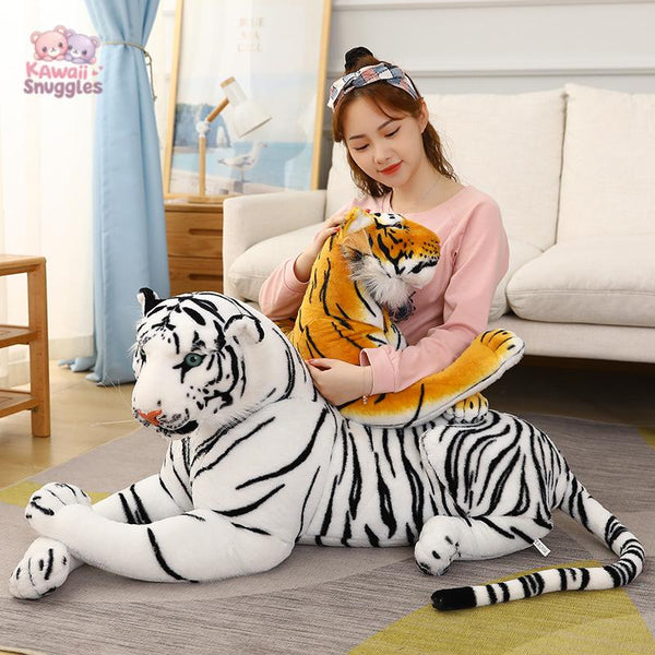 Lifelike Tiger Plush Toy: The Wild King