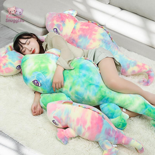 Giant Chameleon Plush Toy – Soft Stuffed Lizard Pillow for Kids & Decor