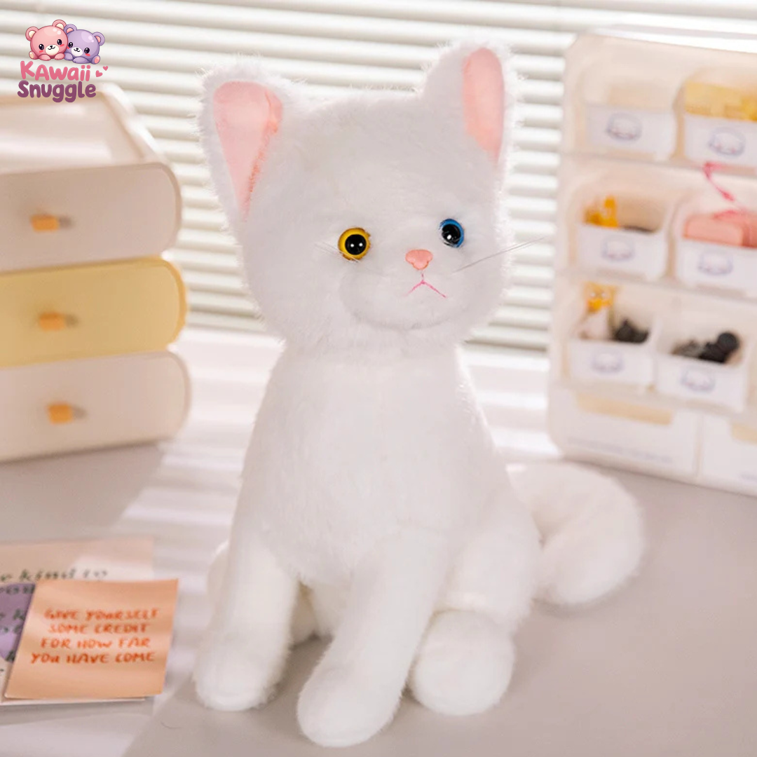 Kawaii Sitting Cat Plush Toy - Adorable Snuggly Companion