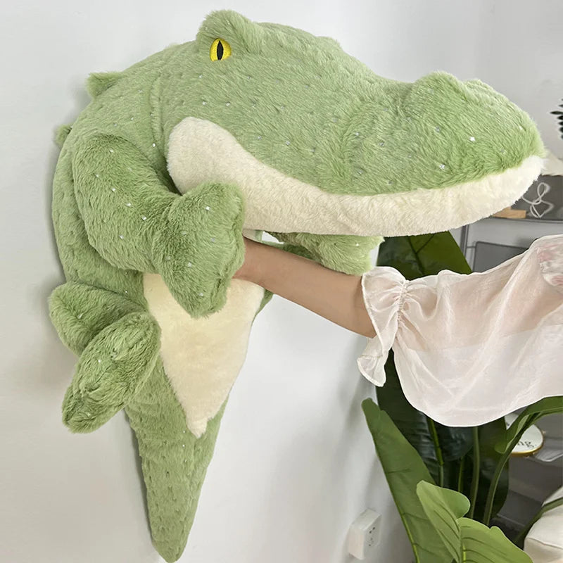 Big Soft Crocodile Plush Toy Fluffy Full Stuffed Animal Pillow