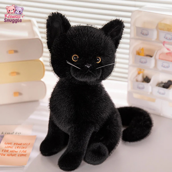 Kawaii Sitting Cat Plush Toy - Adorable Snuggly Companion
