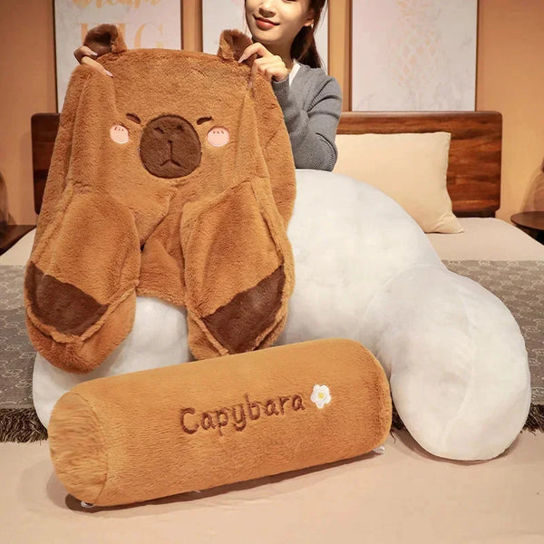Capybara Cushion Triangular Reading Pillow Removable Washable Bedside
