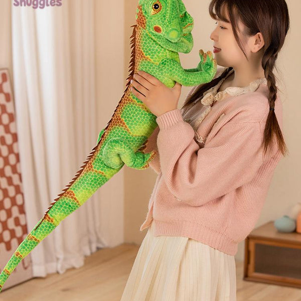 Realistic Lizard & Chameleon Plush Toys – Soft Stuffed Reptile Dolls
