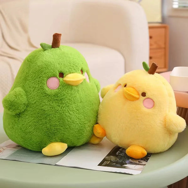 Cartoon Duck and Pear Plush Set A Whimsical Duo Full of Charm and Cuddles