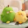 Cartoon Duck and Pear Plush Set A Whimsical Duo Full of Charm and Cuddles