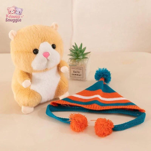 Cute Hamster Wear Hat Plush Toys