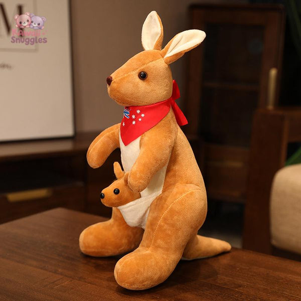 Big Size Mother & Baby Kangaroo Plush Toy – Soft & Cuddly