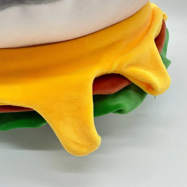 Funny Hamburger Puffer Fish Plush Toy – A Unique Blend of Fun and Comfort