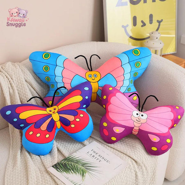 Simulation Soft Butterfly Plush Pillow – Comfort with a Touch of Nature Kawaii Snuggle