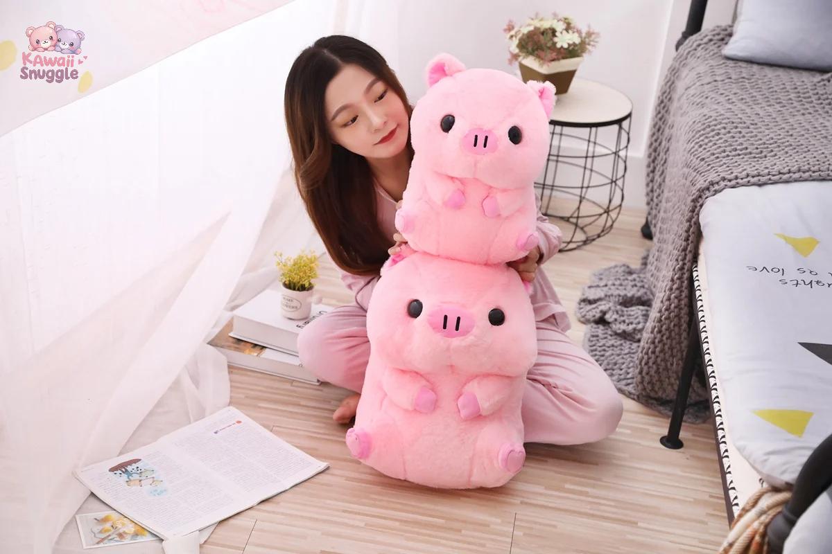 New Soft Kawaii Love Pink Pig Plush Pillow