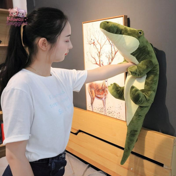 Simulation Large Soft Crocodile Plush Toy – Giant Alligator Pillow
