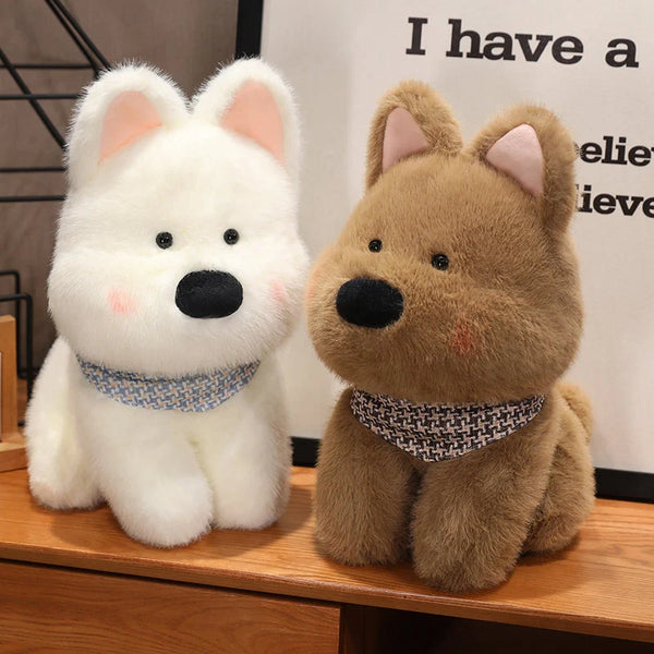 Cute Plush West Highland Dog Plush Toy White Terrier Dolls Stuffed Soft Dog