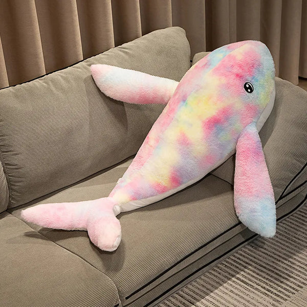 Kawaii Giant Whale Plush Toy Stuffed Colorful Sea Animal Soft Dolls Animal Toys