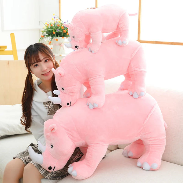 Big Lifelike Rhinoceros Plush Toy Pillow
