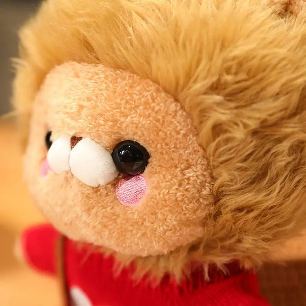 Cafe Lion Plush Toys Golden Lion King Clothes Cartoon Stuffed Dolls Ducks
