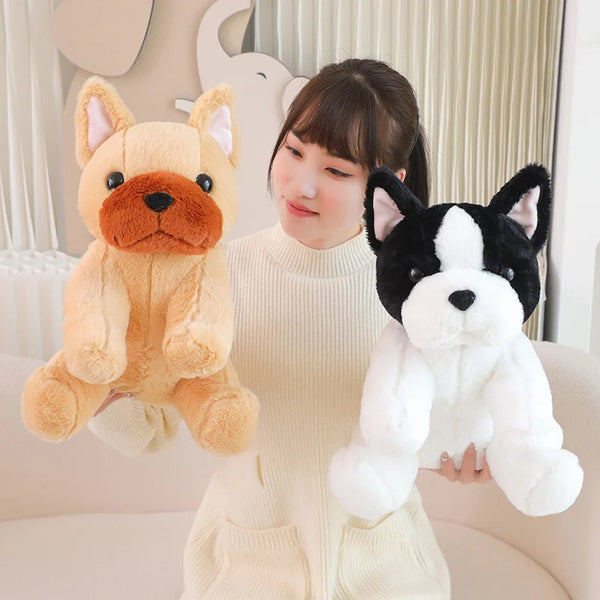Reallife Bulldog Plush Toy Cute Stuffed Puppy Doll Soft Pillow Home Decor Birthday Gift