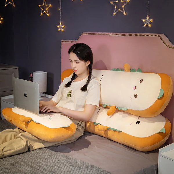 Removable Ultra Soft Long Girls Sleeping Pillow on The Side Clip Legs Boys Bed Cushion