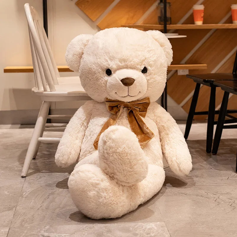 1pc High Quality Giant American Teddy Bear with Bow Plush Doll Soft Stuffed Animal Bear Plush Toys Girls Valentine Lover Birthday Gift