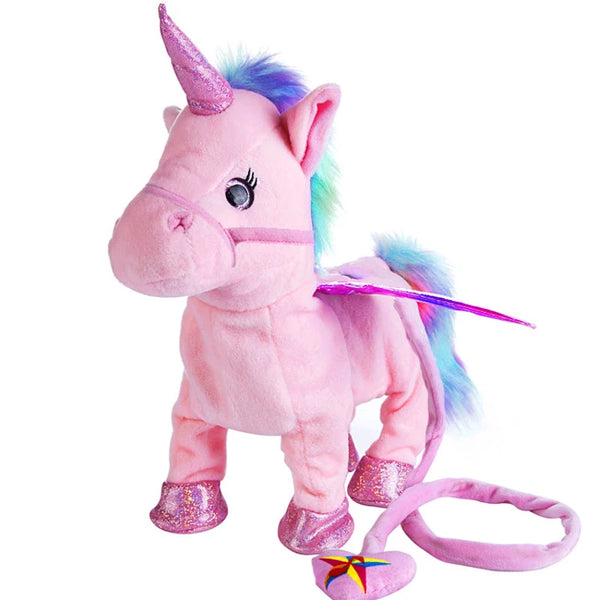 Plush Unicorn Toys for Girls Kids Walking Talking Plush Electric with Music Toy