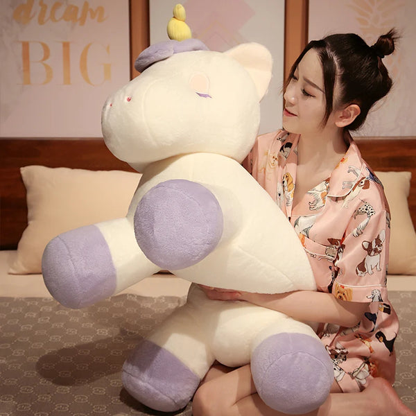 Kawaii Lying Unicorn Plush Toy – A Magical Pillow Friend for Every Dreamer