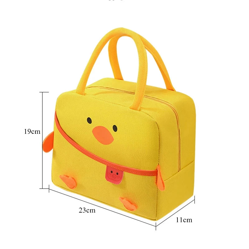 Cartoon Lunch Bag Kawaii Duck Thick Thermal Food Storage Bags