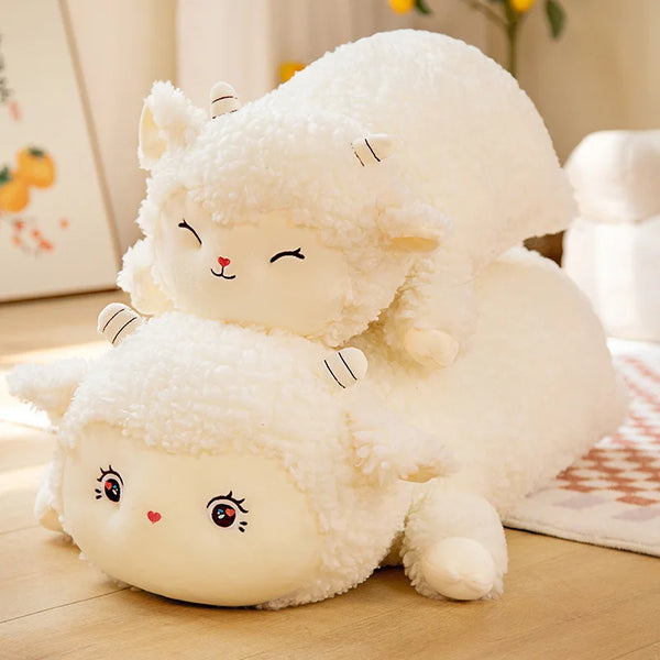 40/60/80CM Lovely Fluffy Alpaca Plush Pillow Toys Stuffed Soft Animal Sheep Cushion for Children Girls Appease Birthday Gift