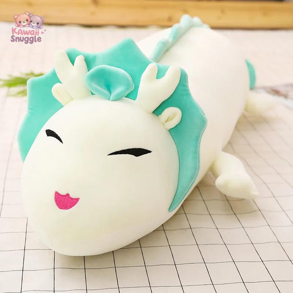 White Dragon Long Pillow – A Cuddly Mythical Companion