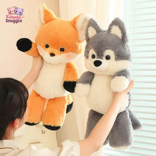 Kawaii Running Fox Plush – A Playful and Huggable Friend! Kawaii Snuggle