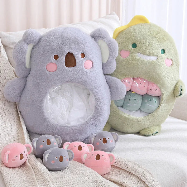 Creative 6pc Mini Stuffed Koala Dinosur Bunny Bear Pudding Snack