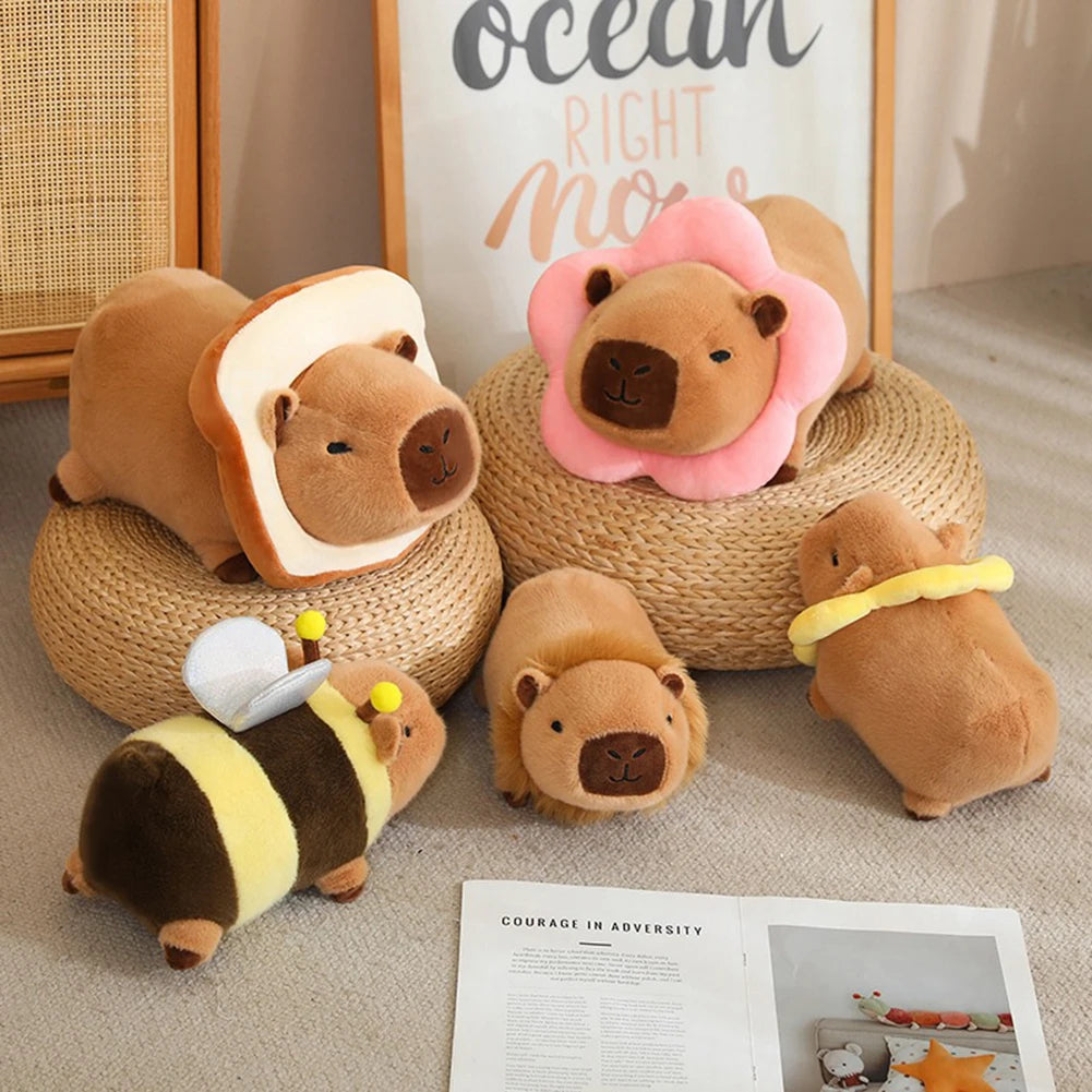 Cute Capybara Plush Toy Kawaii Soft Capybara Stuffed Toy Plushie Toys for Kids Birthday Gifts for Boys and Girls