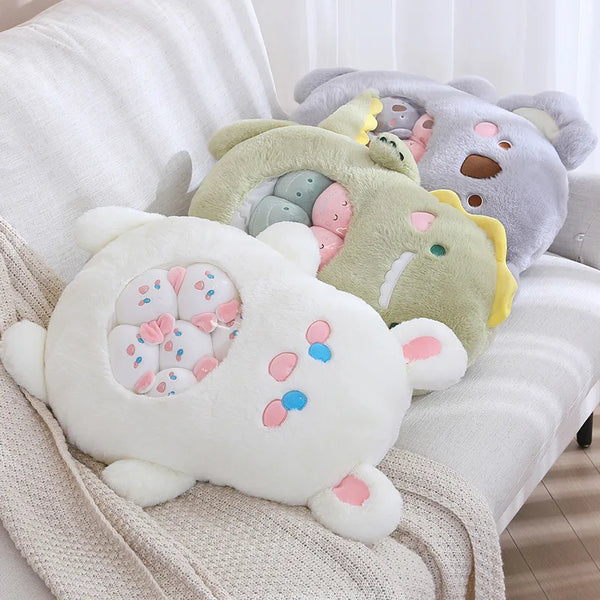 Creative 6pc Mini Stuffed Koala Dinosur Bunny Bear Pudding Snack