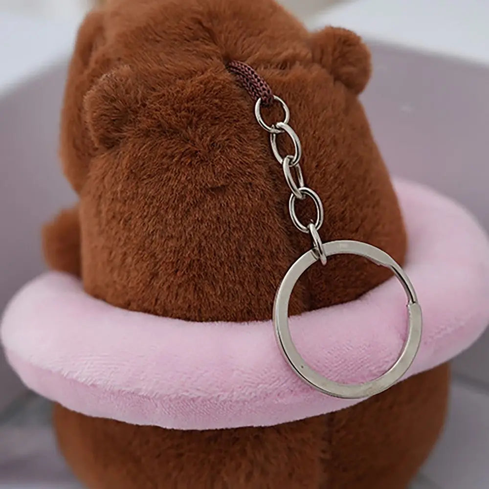 Swimming Ring Capybara Plush Capybara Keychain Stuffed Animals Cute Toy