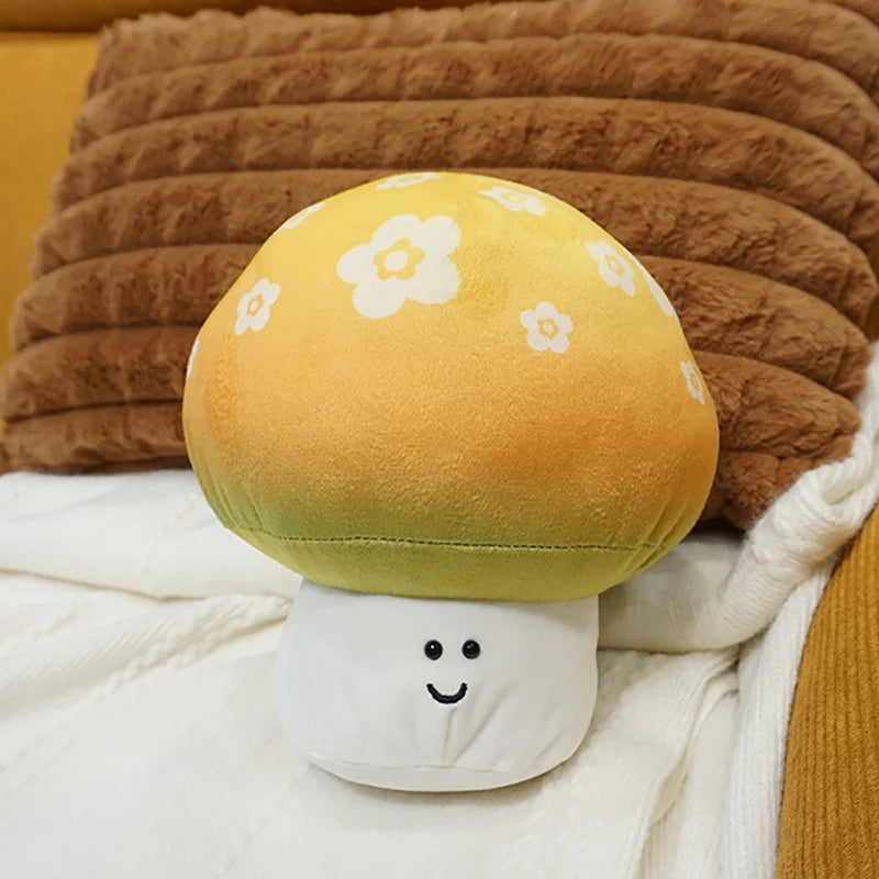 Kawaii Mushroom Plush Pillow Stuffed Colorful Color Plant Cushion