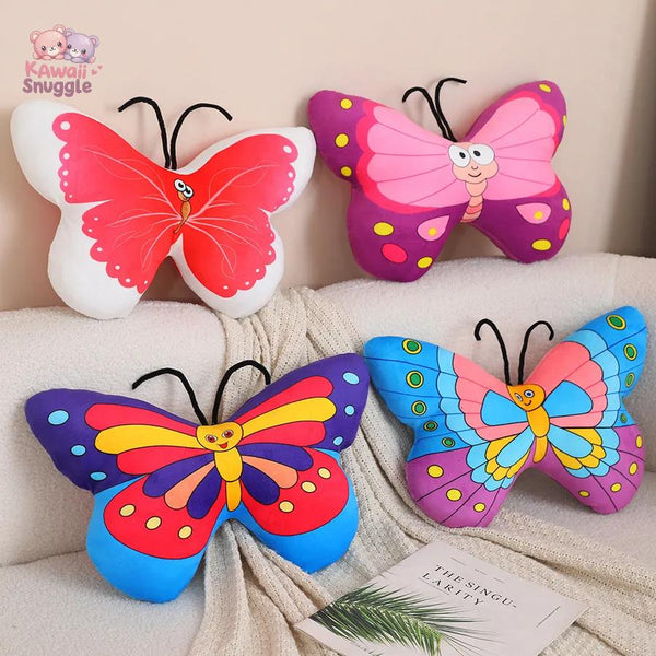 Simulation Soft Butterfly Plush Pillow – Comfort with a Touch of Nature Kawaii Snuggle