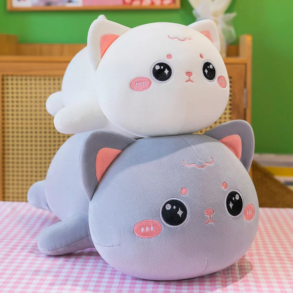 Cute Soft Cat Plush Pillow – Kawaii Sofa Cushion for Kids