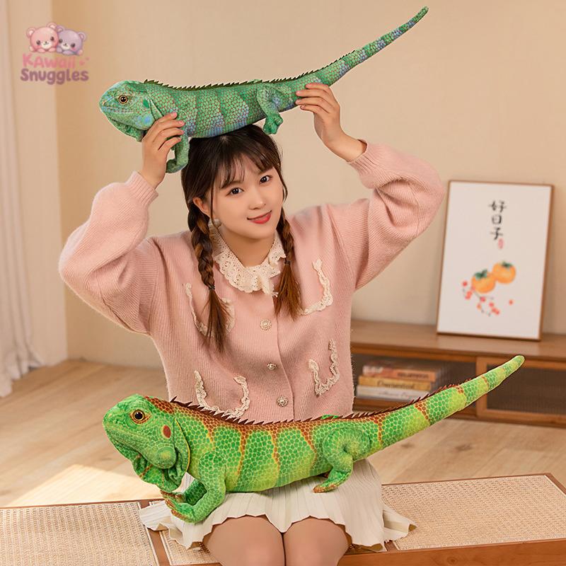 Realistic Lizard & Chameleon Plush Toys – Soft Stuffed Reptile Dolls